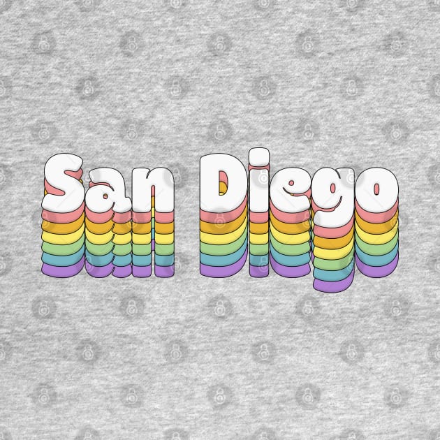 San Diego // Retro Typography Design by DankFutura